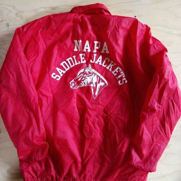Vintage Champion Napa Saddle Jackets Snap Windbreaker Jacket - Picture 1 of 6